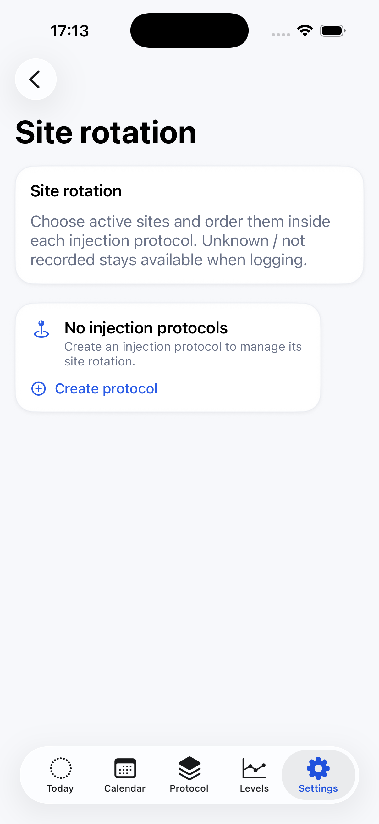 Site rotation settings